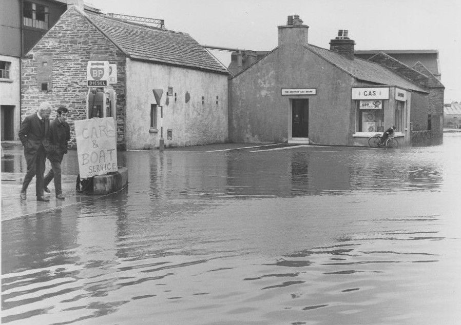 Orkney Image Library Flooding in Junction Road Kirkwall 1968 or 69, 1/2